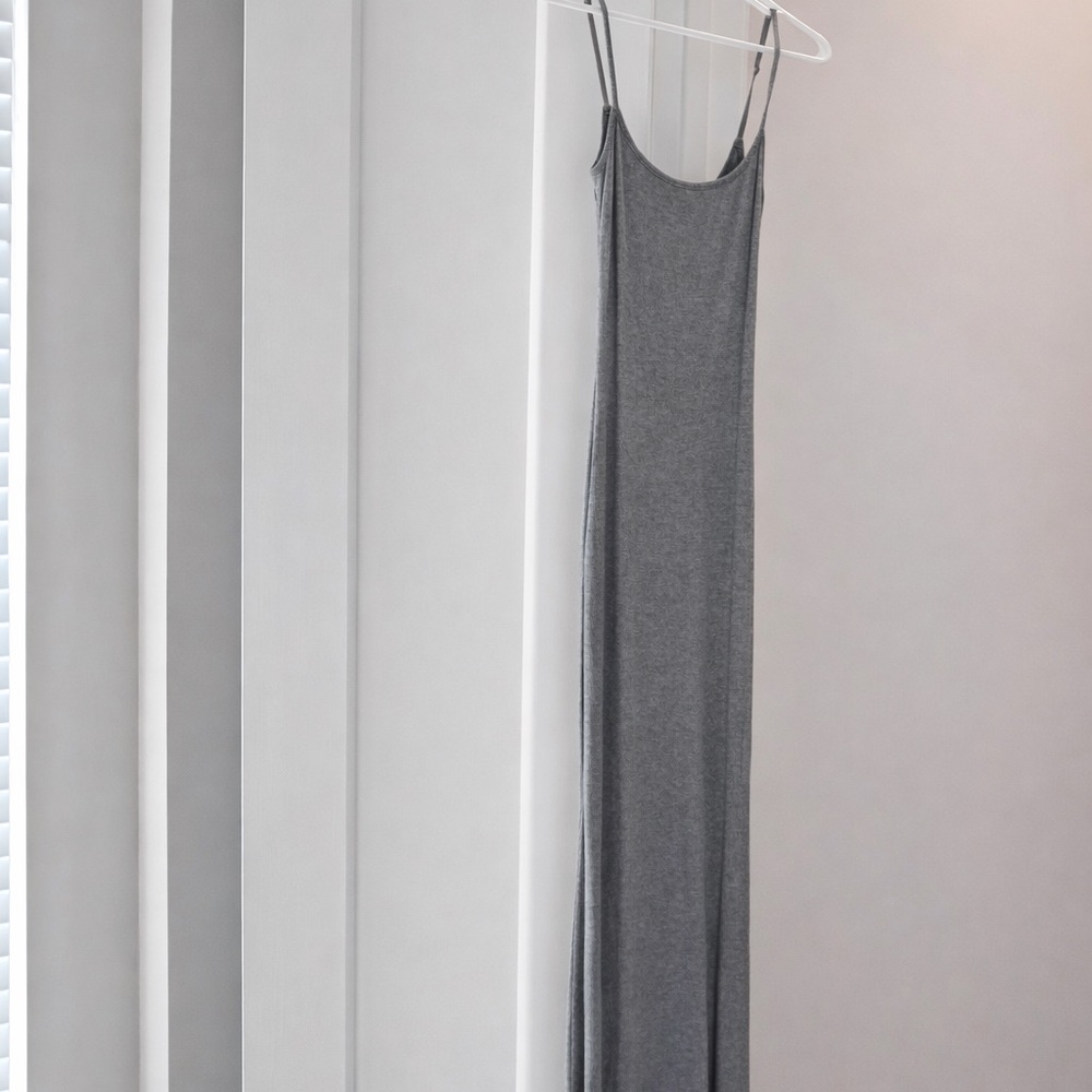 Skims soft lounge shimmer long slip dress